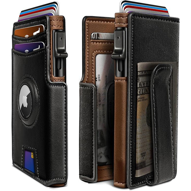 Men's Magnetic Flip Contrast Color Large Capacity Men's Wallets