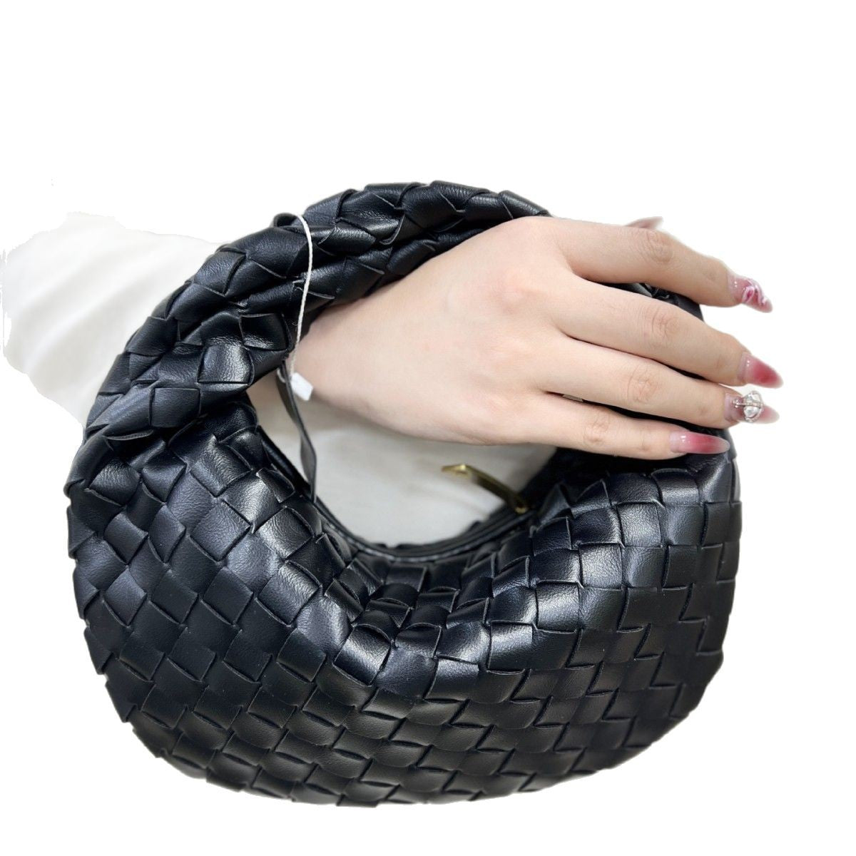 Women's High-grade Handmade Woven Fashion Dumpling Portable Handbags