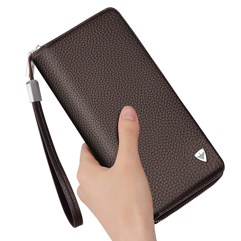 Men's Type Large Capacity Swiping Change Genuine Men's Wallets