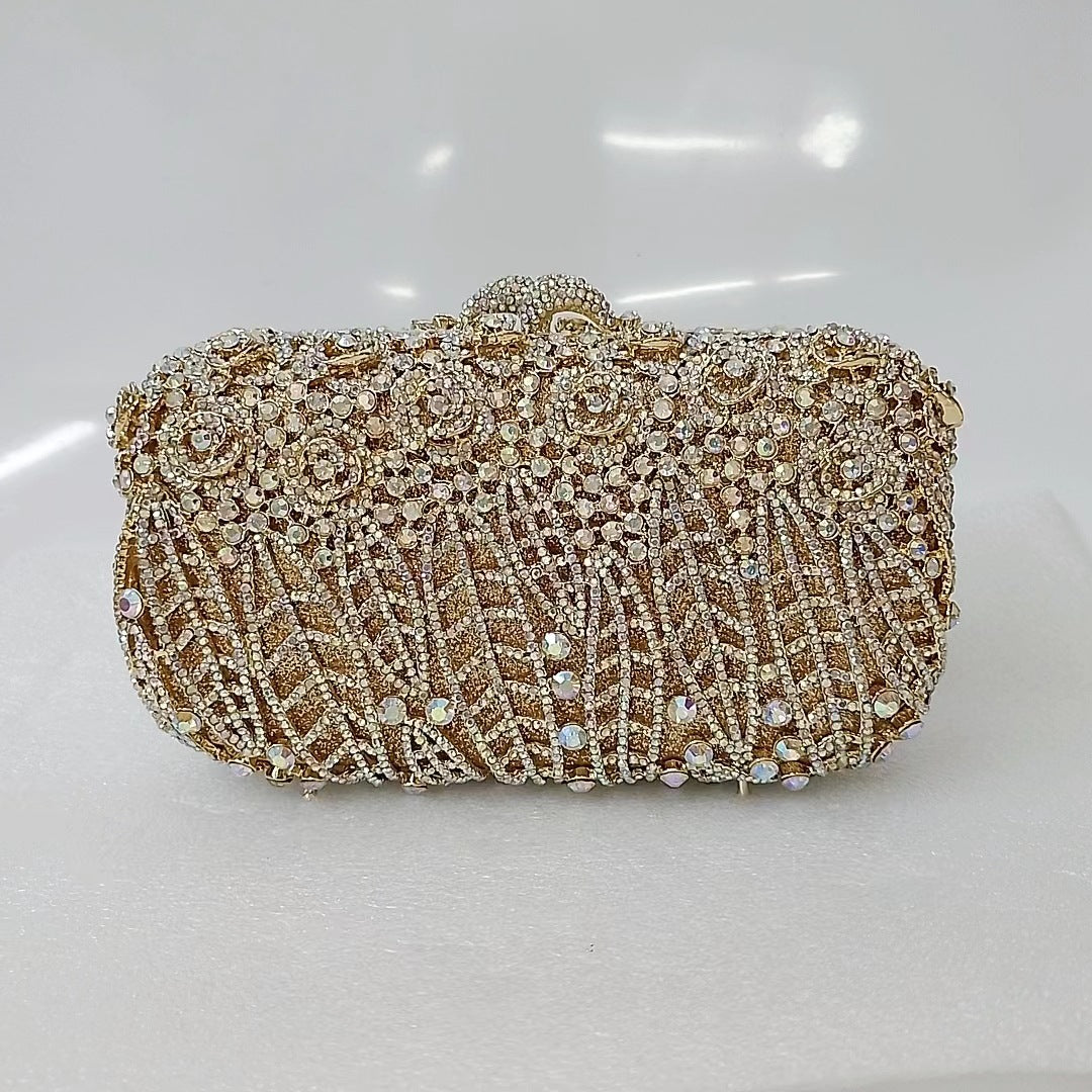 Women's Attractive Diamond Banquet Full Clutch Evening Bags