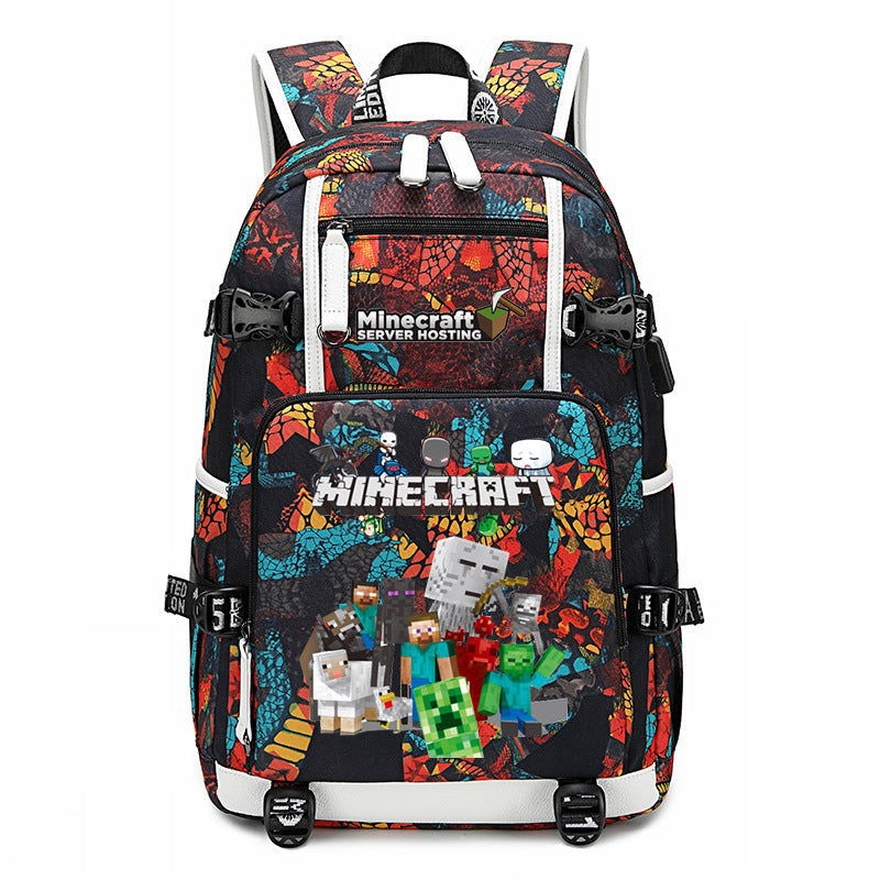 My World Surrounding The Game Printed Backpacks