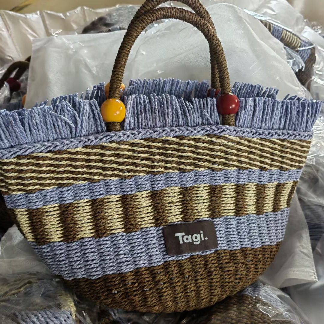 Fruit Woven Portable Picnic Vegetable Basket Handbags