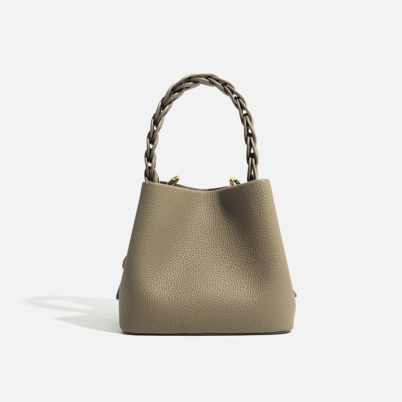 Niche High-grade Food Basket Fashion Woven Shoulder Bags