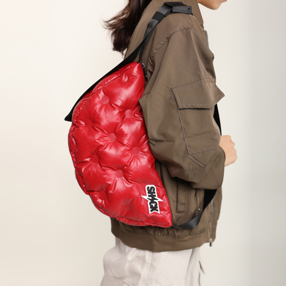 Women's & Men's & Korean Style Fashion Space Cotton Filling Crossbody Bags