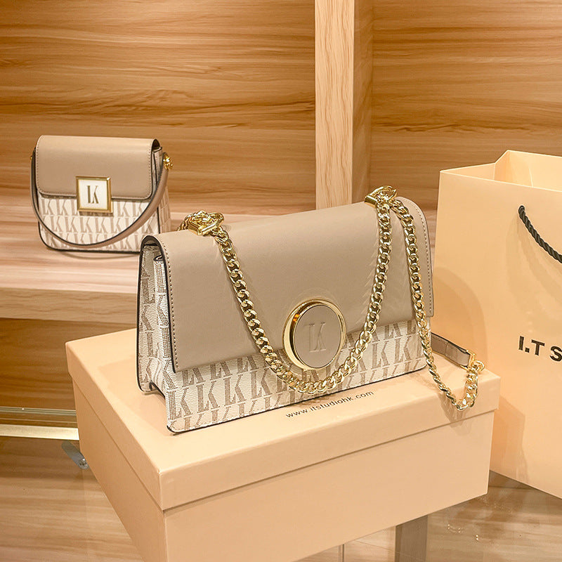 Women's Simple Chain Genuine Leather Fashion Shoulder Bags