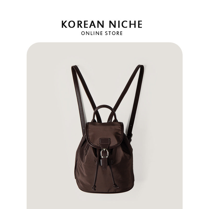 Women's Korean Style Simple Large Capacity Niche Retro Backpacks