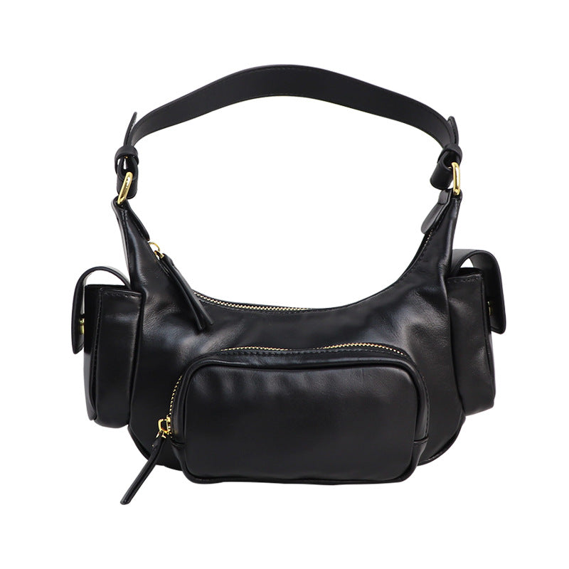 Women's High Quality Super Popular Pocket Cool High-grade Lambskin Underarm Armpit Bags