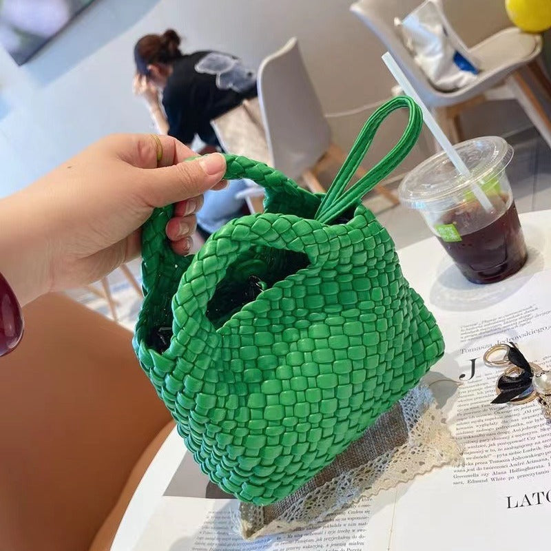 Woven Handmade Mini Portable Vegetable Basket Bags