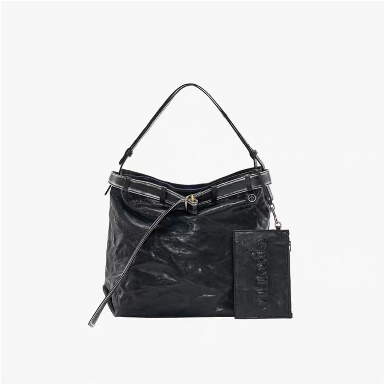 Garbage Black Stone Mother Vegetable Tanned Shoulder Bags