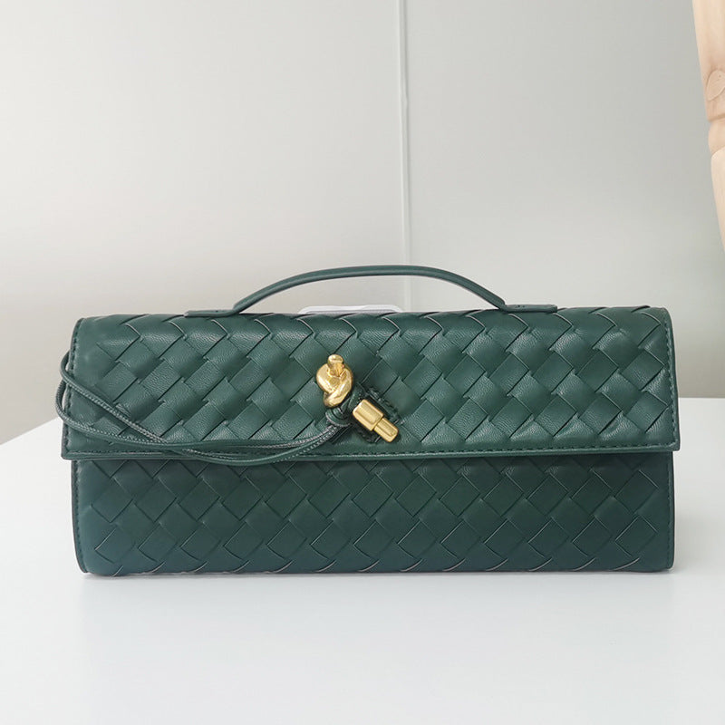 Women's Popular Niche Woven Baguette Fashion Horizontal Handbags