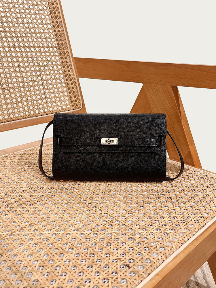 Women's Kelly Genuine Leather Fashion Clutch Handbags