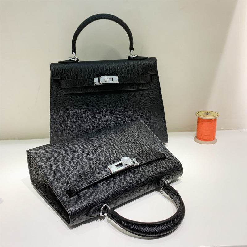 Women's Kelly Hand Palm Print Version Genuine Leather Handbags
