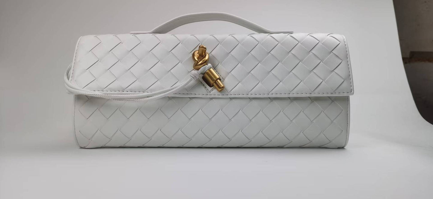 Women's Popular Niche Woven Baguette Fashion Horizontal Handbags