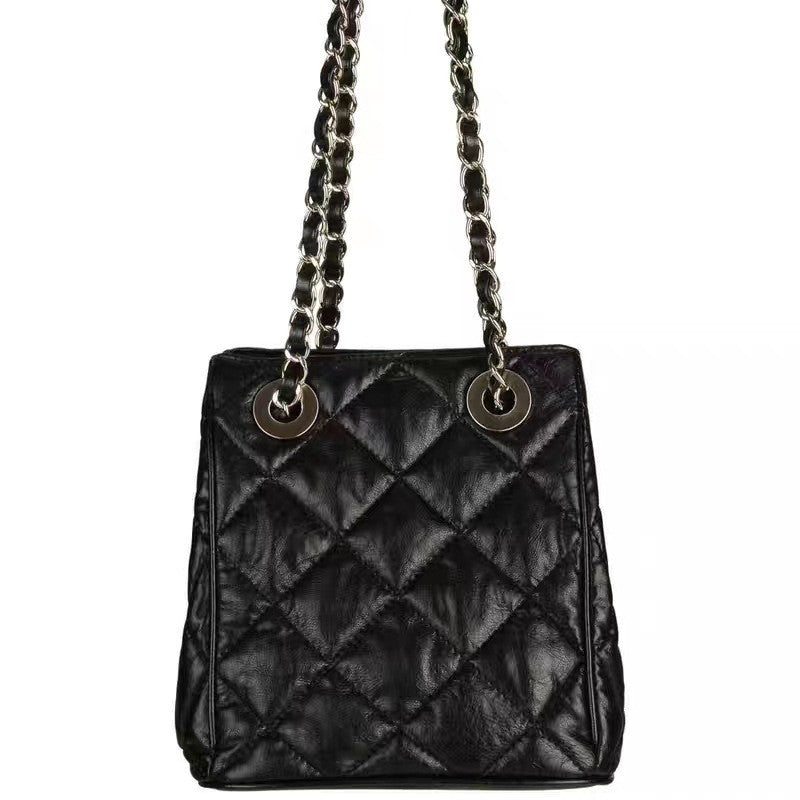 Women's Niche Long Rhombus Solid Color Portable Handbags