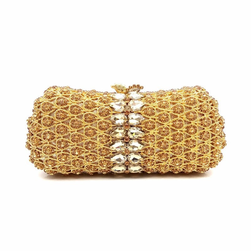Women's Hollow Jeweled Dinner Banquet Rhinestone Clutch Evening Bags