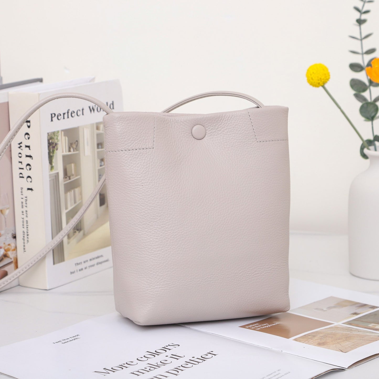 Genuine Leather Simple First Layer Cowhide Handbags