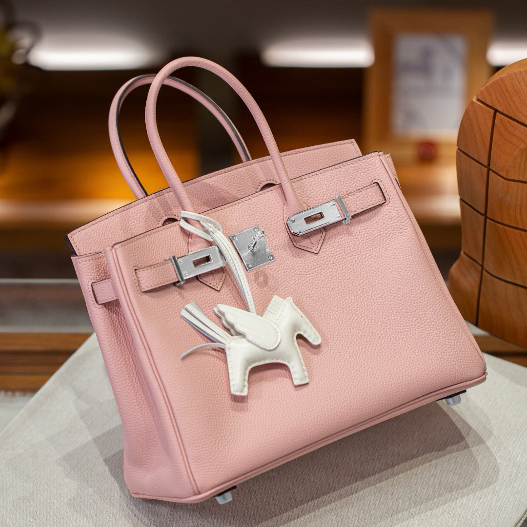 Gao Ding Litchi Pattern First Layer Handbags