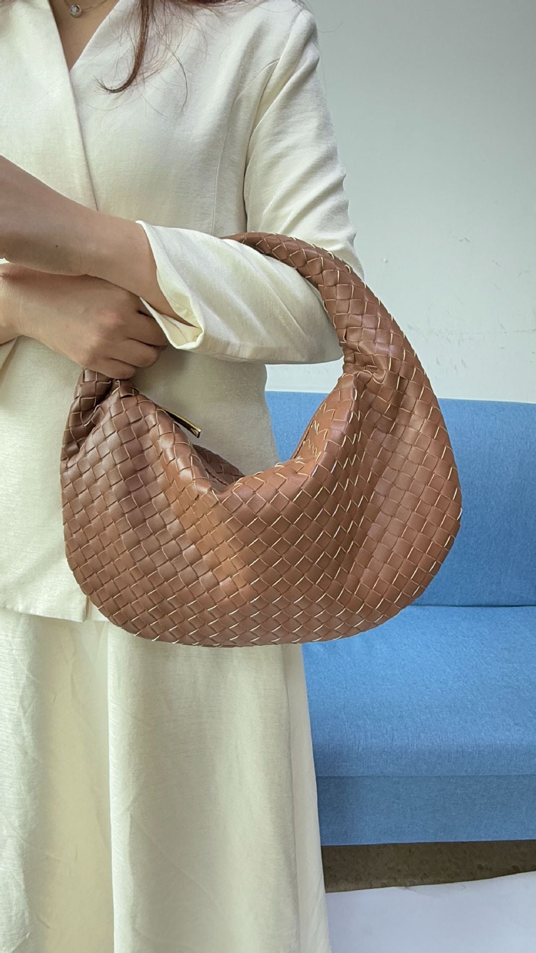 Women's Denim Woven Hand Holding One Underarm Handbags