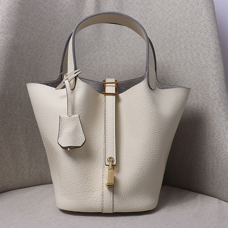 Women's Upgraded First Layer Cowhide Gold Vegetable Handbags