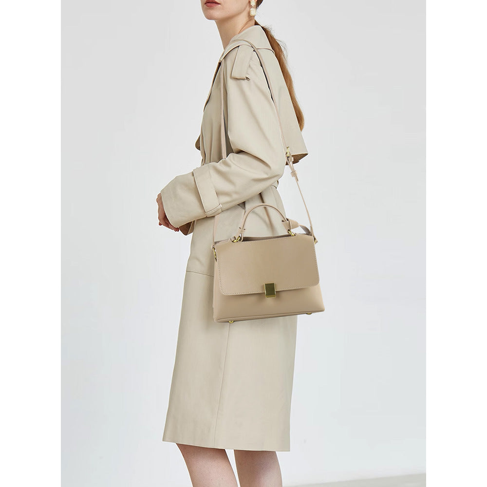 Women's Simple Solid Color Portable Fashionable Temperament Handbags