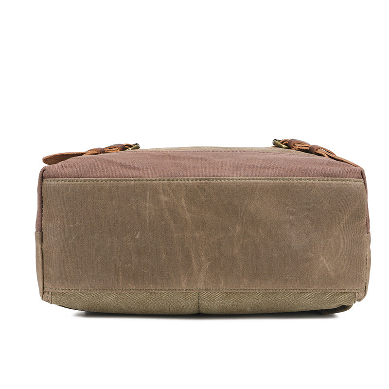 Retro Waterproof Oil Wax Canvas Crazy Backpacks