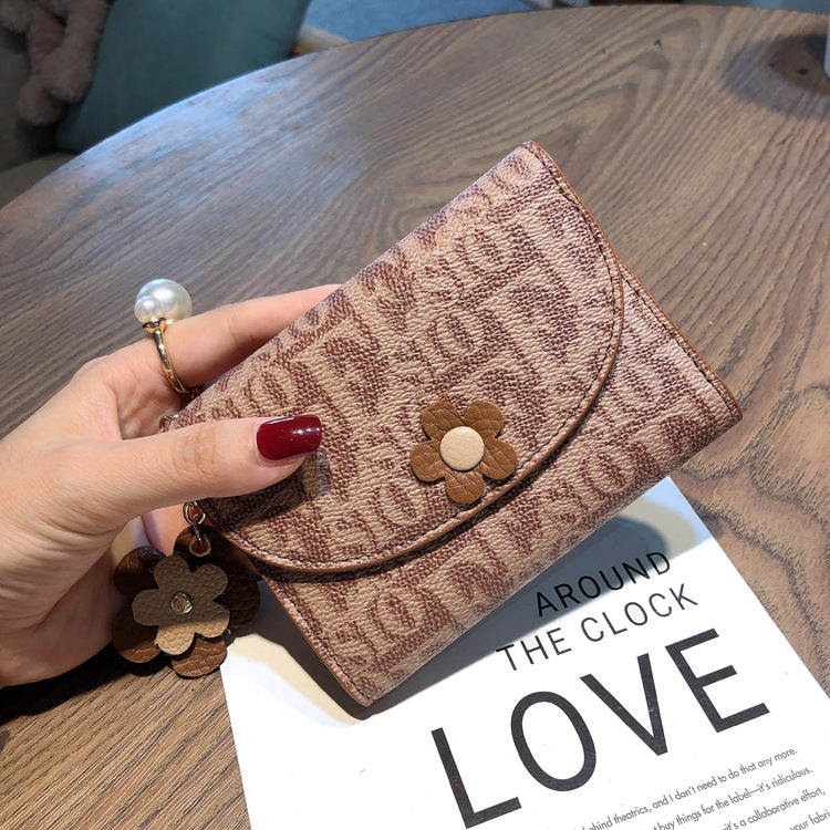 Women's Trendy Short Thin Simple Folding Ladies Wallets