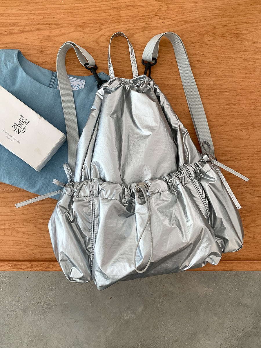Large Capacity Pleated Commuter College Simple Backpacks
