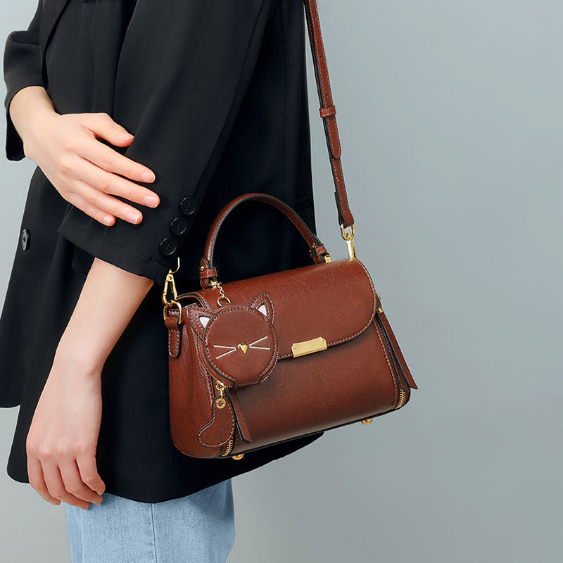 Women's Versatile Leather Affordable Luxury Style High Crossbody Bags