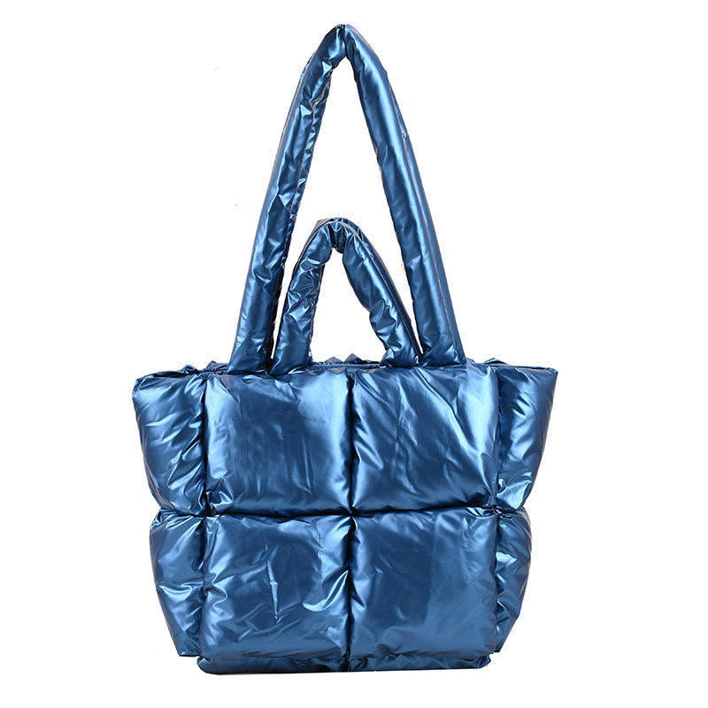 Women's Down Soft Plaid Feeding Cotton Fashion Shoulder Bags