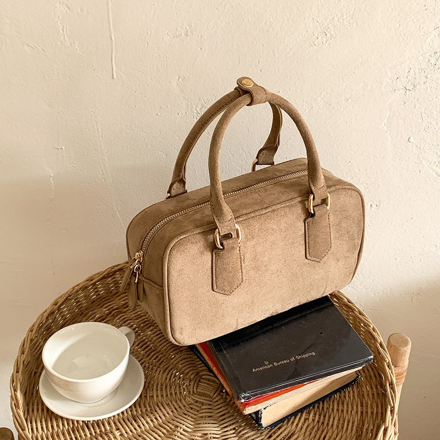 Women's Zipper Trendy Fashion Retro Suede Hand Crossbody Bags