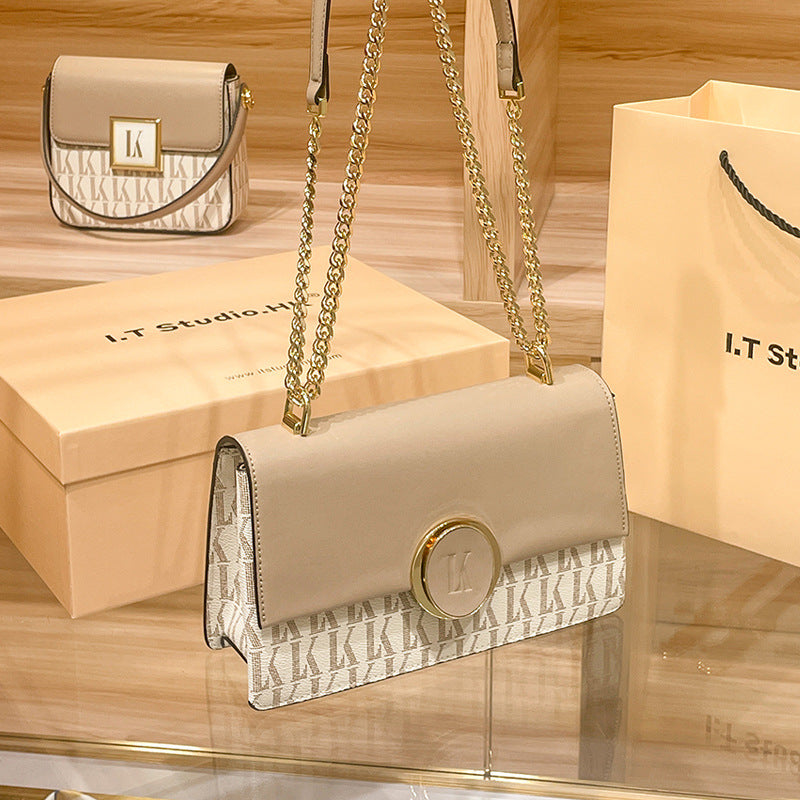 Women's Simple Chain Genuine Leather Fashion Shoulder Bags