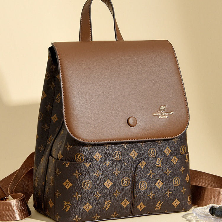 Women's Light Luxury Large Capacity Simple Leisure Soft Backpacks