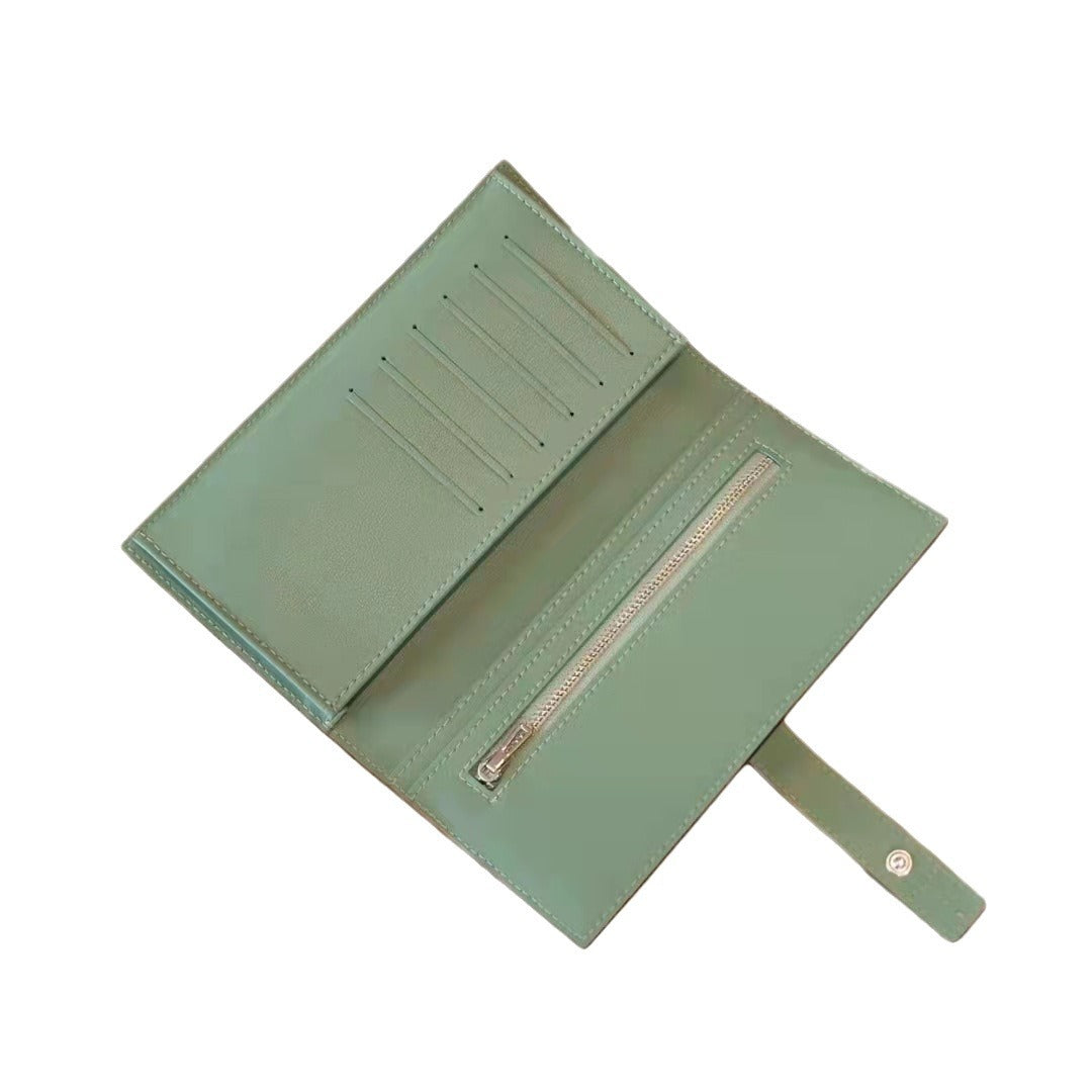 Classic Long First Layer Cowhide Clutch Handbags