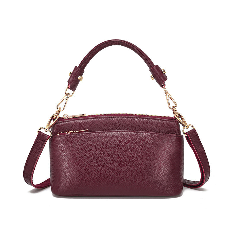 Women's Genuine Leather Commute Design Advanced Texture Shoulder Bags