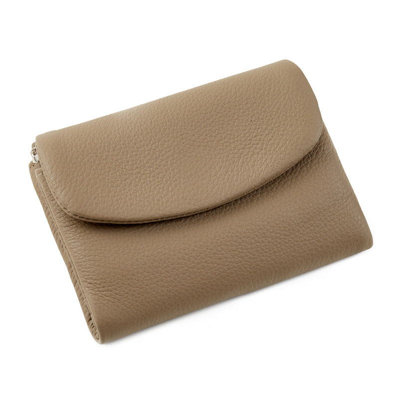 Women's First Layer Cowhide Fashion Natural Fall Portable Ladies Wallets