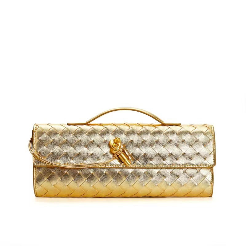 New Hand-woven Hardware High-grade Leather Underarm Crossbody Bags