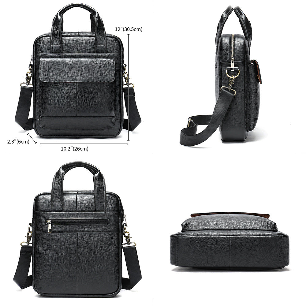 Men's First Layer Cowhide Portable High-grade Men's Handbags