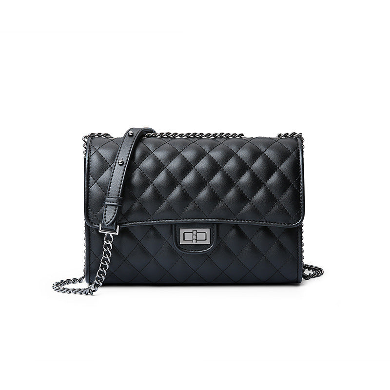 Women's Scarecrow Genuine Leather Rhombus Chain Female Classic Shoulder Bags