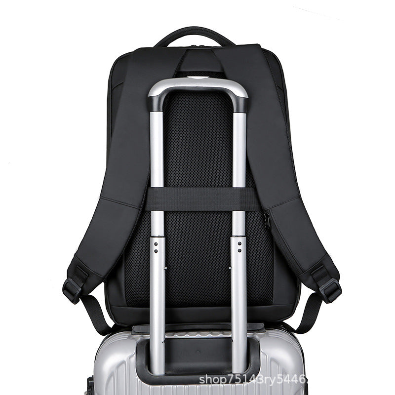 Men's Korean Hard-shell Computer Laser Rhombus Backpacks