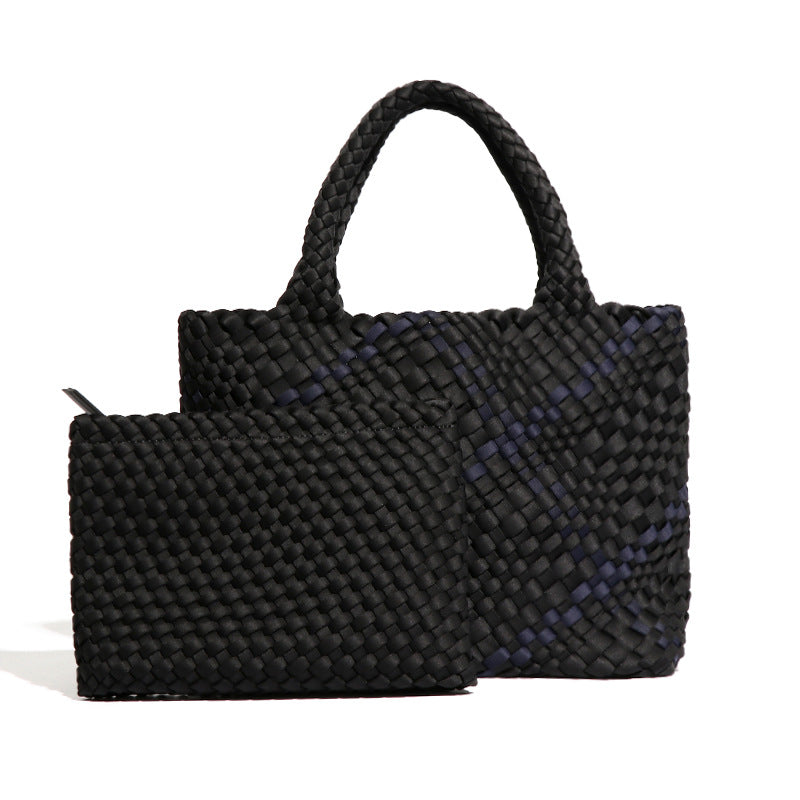 Capacity Hand-woven Retro Portable Texture Popular Handbags
