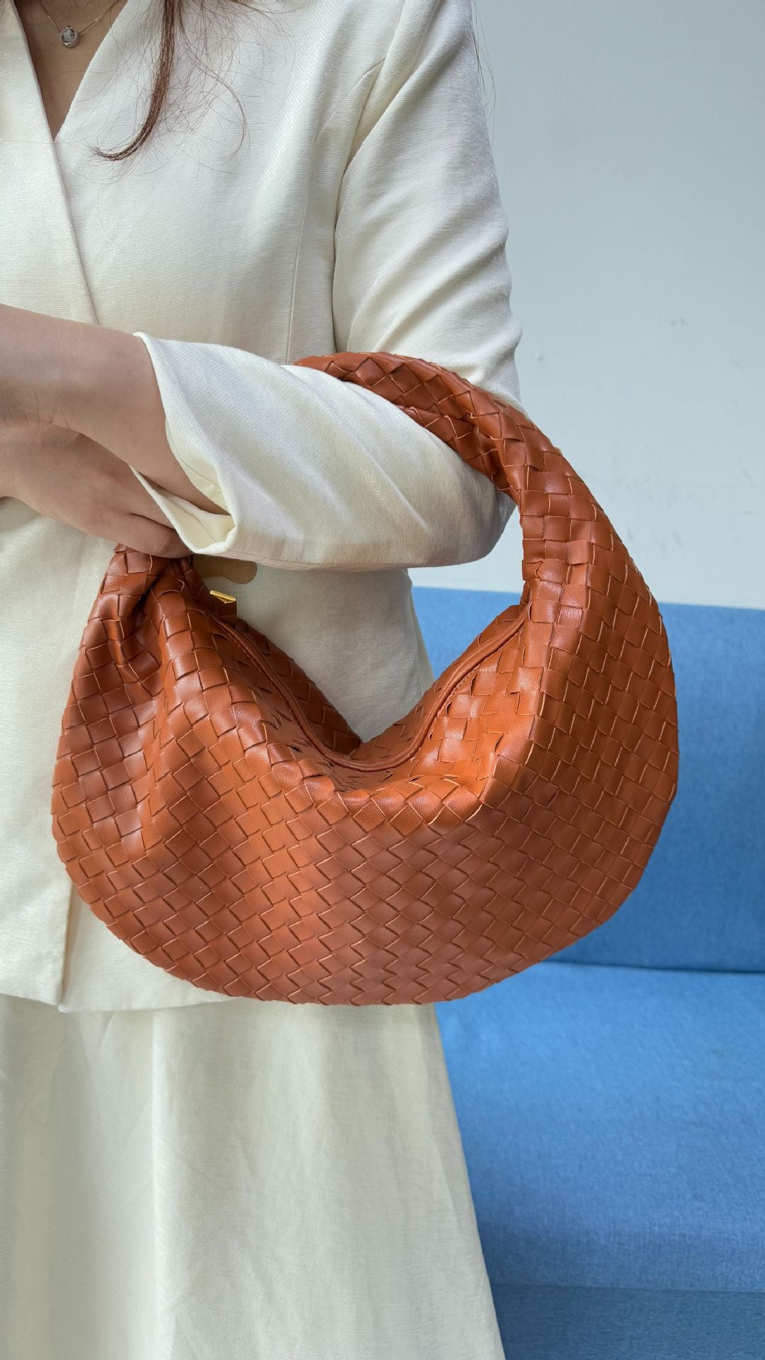 Women's Denim Woven Hand Holding One Underarm Handbags