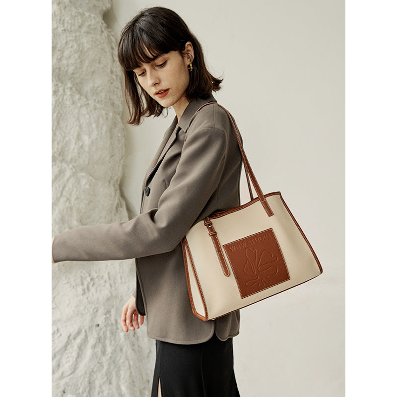 Women's Cowhide Big Genuine Leather Large Capacity Shoulder Bags