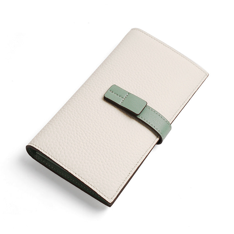 Women's Long Soft Cowhide Multiple Slots Ladies Wallets