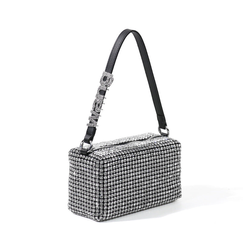 King Rhinestone Fashion Crystal Underarm Portable Handbags
