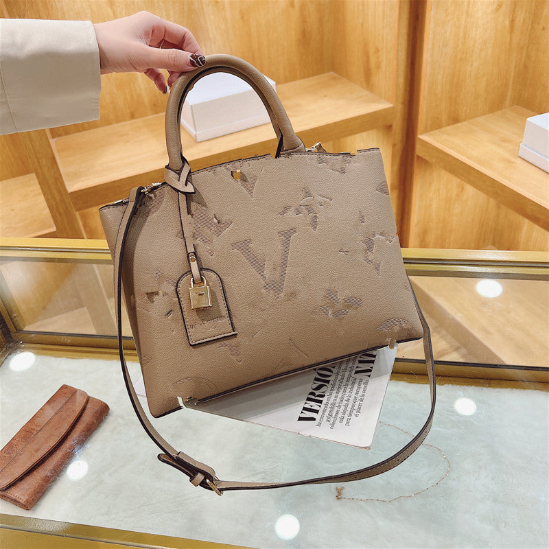 Women's Creative Embossed Large Capacity Portable Handbags