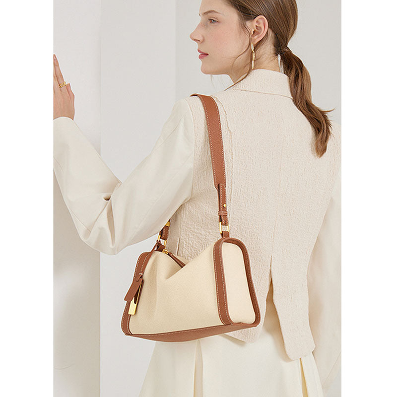 Female First Layer Leather High Sense Shoulder Bags