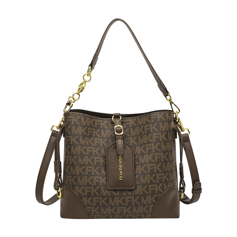 Women's Western Style High-grade Letter Vintage Print Handbags