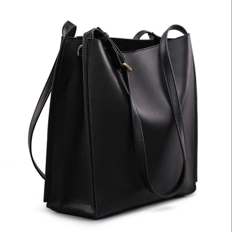 Women's Simple Fashion Retro Trendy Genuine Leather Shoulder Bags