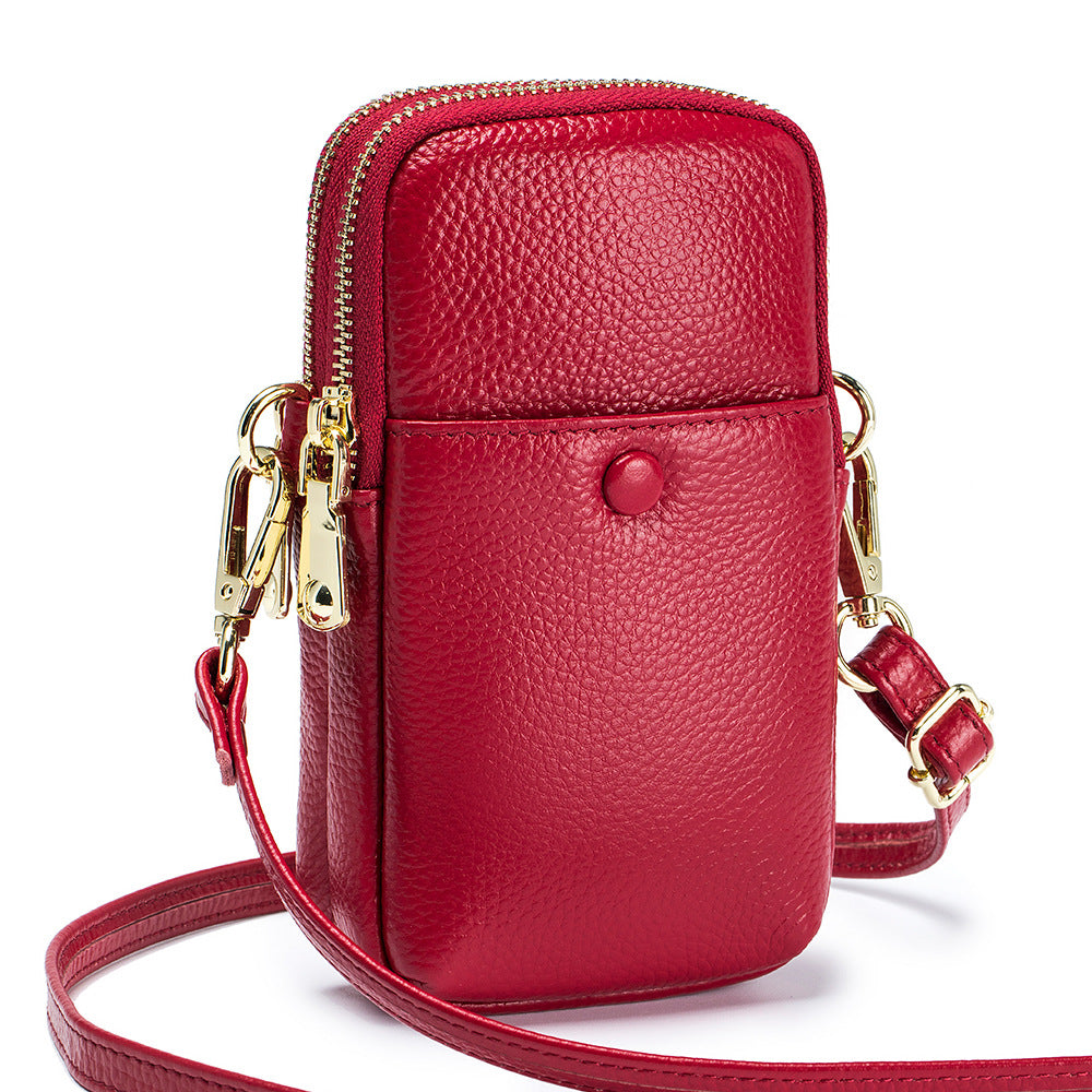 Women's Soft Leather Vertical Genuine Fashion Korean Shoulder Bags