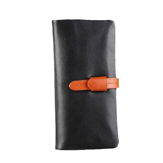Men's First Layer Cowhide Mid-length Clutch Business Men's Wallets